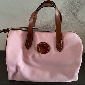 Dooney and Bourke canvas and leather handbag